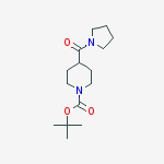 1-BOC-4-(pyrrolidinocarbonyl)piperidine结构式