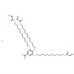 Benzoic acid, 3,4,5-tris[[11-[(1-oxo-2-propenyl)oxy]undecyl]oxy]-,sodium salt结构式