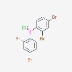Structure of Iodonium, bis(2,4-dibromophenyl)-, chloride