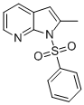 Chemical structure of 1H-pyrrolo[2,3-b]pyridine, 2-methyl-1-(phenylsulfonyl)-