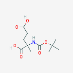 Structure of 2-(tert-butoxycarbonylamino)-2-methyl-pentanedioic Acid