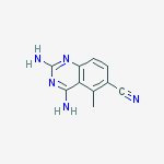 Structure of 6-Quinazolinecarbonitrile, 2,4-diamino-5-methyl-