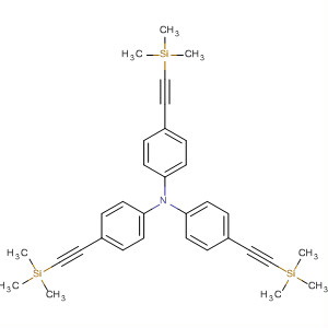 Benzenamine,4-[(trimethylsilyl)ethynyl]-N,N-bis[4-[(trimethylsilyl)ethynyl]phenyl]-结构式
