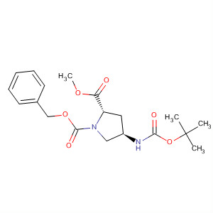 1,2-Pyrrolidinedicarboxylic acid,4-[[(1,1-dimethylethoxy)carbonyl]amino]-, 2-methyl 1-(phenylmethyl)ester, (2S,4R)-结构式