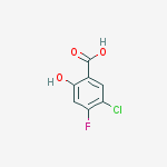 Structure of Benzoic acid, 5-chloro-4-fluoro-2-hydroxy-