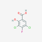 Structure of Benzoic acid, 3,5-dichloro-4-fluoro-2-hydroxy-