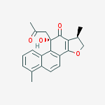 Phenanthro(1,2-b)furan-11(2H)-one, 1,10-dihydro-10-hydroxy-1,6-dimethyl-10-(2-oxopropyl)-, (1R,10S)-结构式