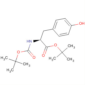 Structure of L-Tyrosine, N-[(1,1-dimethylethoxy)carbonyl]-, 1,1-dimethylethyl ester
