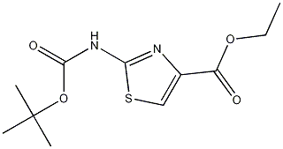 ethyl 2-(tert-butoxycarbonylamino)thiazole-4-carboxylate结构式