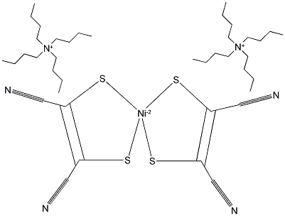 Structure of BIS(TETRA-N-BUTYLAMMONIUM) BIS(MALEONITRILEDITHIOLATO) NICKEL COMPLEX