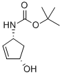Structure of [(1R,4S)-4-HYDROXY-2-CYCLOPENTEN-1-YL]CARBAMIC ACID, 1,1-DIMETHYLETHYL ESTER