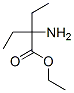 Structure of Butanoic  acid,  2-amino-2-ethyl-,  ethyl  ester
