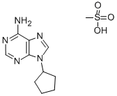 Structure of 9-CYCLOPENTYLADENINE MONOMETHANESULFONATE