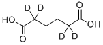 Structure of HEXANEDIOIC-2,2,5,5-D4 ACID