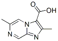 Structure of Imidazo[1,2-a]pyrazine-3-carboxylicacid, 2,6-dimethyl-