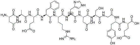 Structure of H-ASP-ALA-GLU-PHE-ARG-HIS-ASP-SER-GLY-TYR-GLU-OH