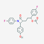 Structure of 2-Azetidinone, 3-[(3S)-3-(acetyloxy)-3-(4-fluorophenyl)propyl]-1-(4-fluorophenyl)-4-(4-hydroxyphenyl)-, (3R,4S)-