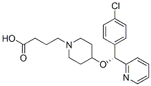 1-Piperidinebutanoic acid, 4-[(4-chlorophenyl)-2-pyridinylmethoxy]-, (R)-结构式