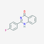 Structure of 4(1H)-Quinazolinone, 2-(4-fluorophenyl)-
