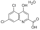 5,7-Dichloro-4-hydroxyquinoline-2-carboxylic  acid  monohydrate结构式