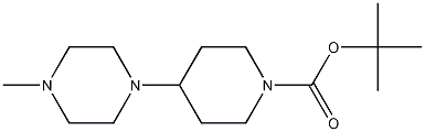 Structure of 4-(4-Methyl-1-piperazinyl)-1-piperidinecarboxylic acid tert-butyl ester