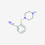Structure of BENZONITRILE, 2-(1-PIPERAZINYLTHIO)-