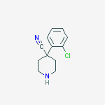 Structure of 4-Piperidinecarbonitrile, 4-(2-chlorophenyl)-