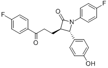 Structure of (3R,4S)-1-(4-fluorophenyl)-3-(3-(4-fluorophenyl)-3-oxopropyl)-4-(4-hydroxyphenyl)azetidin-2-one