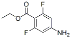 Structure of Benzoic acid,4-amino-2,6-difluoro-, ethyl ester