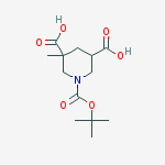 Structure of 1-(tert-butoxycarbonyl)-3-methylpiperidine-3,5-dicarboxylic acid