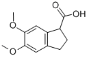 Structure of 1H-Indene-1-carboxylic acid, 2,3-dihydro-5,6-dimethoxy-