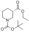 Structure of 1,3-Piperidinedicarboxylic acid, 1-(1,1-dimethylethyl) 3-ethyl ester, (S)-