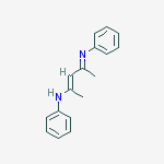 N-[1 - 甲基-3 - (苯氨基)-2 - 丁烯-1 - 亚基]苯胺结构式