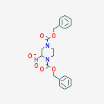1,2,4-Piperazinetricarboxylic acid, 1,4-bis(phenylmethyl) ester结构式