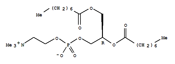 L-A-PHOSPHATIDYLCHOLINE, DIOCTANOYL结构式
