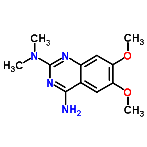 6,7-dimethoxy-N~2~,N~2~-dimethylquinazoline-2,4-diamine结构式