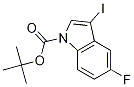 1H-Indole-1-carboxylic acid, 5-fluoro-3-iodo-, 1,1-diMethylethyl ester结构式