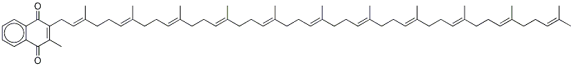 2-Methyl-3-[(2E,6E,10E,14E,18E,22E,26E,30E,34E,38E)-3,7,11,15,19,23,27,31,35,39,43-undecamethyl-2,6,10,14,18,22,26,30,34,38,42-tetratetracontaundecenyl]-1,4-naphthalenedione结构式