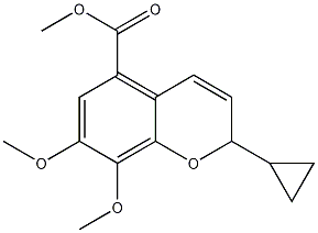 Structure of 2-Cyclopropyl-7,8-dimethoxy-2H-chromene-5-carboxylicacid methyl ester
