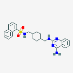 Structure of N-[[4-[[(4-aminoquinazolin-2-yl)amino]methyl]cyclohexyl]methyl]naphthalene-1-sulfonamide
