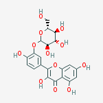 Structure of 2-hydroxy-5-(3,5,7-trihydroxy-4-oxo-4H-chromen-2-yl)phenyl D-glucopyranoside