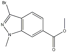 Structure of methyl 3-bromo-1-methyl-1H-indazole-6-carboxylate