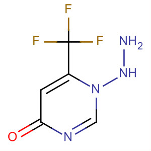 Structure of 4(1H)-Pyrimidinone, 6-(trifluoromethyl)-, hydrazone
