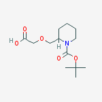 Structure of 2-CarboxyMethoxyMethyl-piperidine-1-carboxylic acid tert-butyl ester