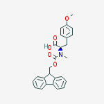 FMOC-N-METHYL-O-METHYL-D-TYROSINE结构式