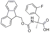 Structure of (R)-N-FMOC-alpha-Methyl-2-fluorophenylalanine, 98% ee, 98%