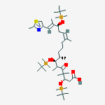 Structure of 12,16-Heptadecadienoic acid,3,7,15-tris[[(1,1-dimethylethyl)dimethylsilyl]oxy]-4,4,6,8,12,16-hexamethyl-17-(2-methyl-4-thiazolyl)-5-oxo-, (3S,6R,7S,8S,12Z,15S,16E)-