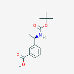 Structure of (R)-3-(1-tert-Butoxycarbonylamino-ethyl)-benzoic acid
