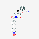 Structure of Benzenepropanoic acid, 3-cyano-a-[1-[[4-(1-oxido-4-pyridinyl)benzoyl]amino]ethyl]-, methyl ester, [R-(R*,R*)]-