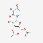 Structure of Uridine, 2'-bromo-2'-deoxy-, 3',5'-diacetate